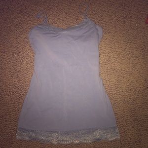Light blue, lace lined cami